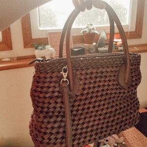 fossil woven bag